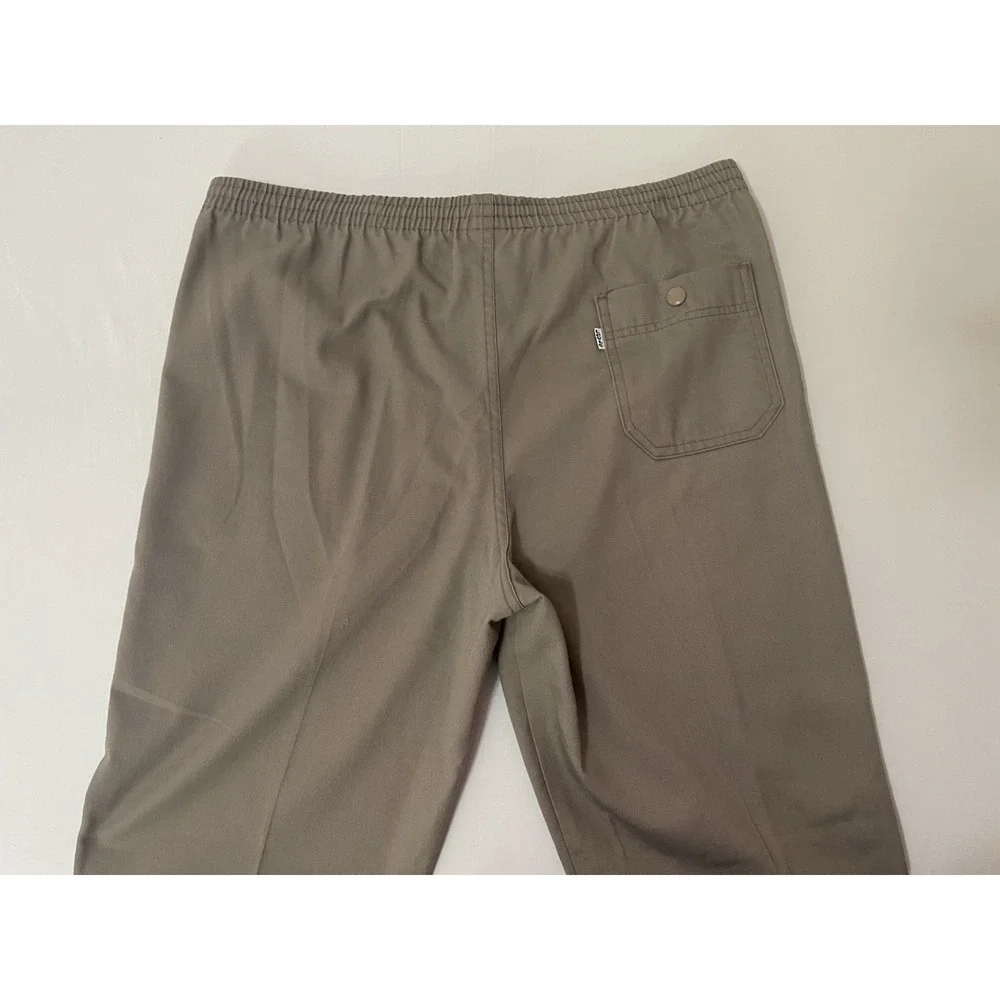 Vintage 80s Levis Stadium Pants Size M Khaki Elastic Drawstring